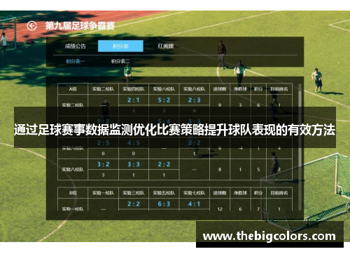 通过足球赛事数据监测优化比赛策略提升球队表现的有效方法