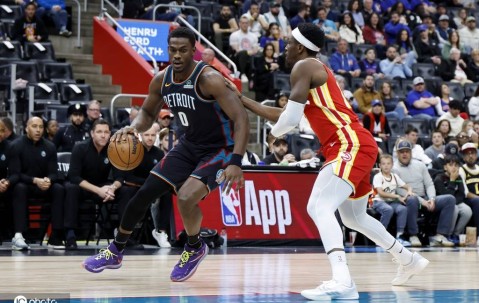 杰伦约翰逊27+8+12 杜伦26+14+失绝杀活塞加时负老鹰